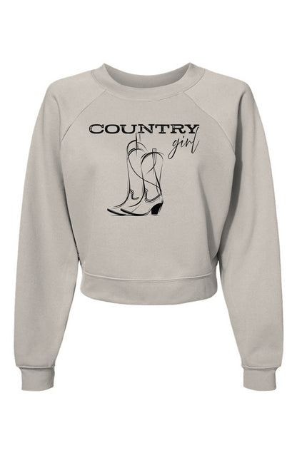 Country Girl Boots Cropped Sweatshirt