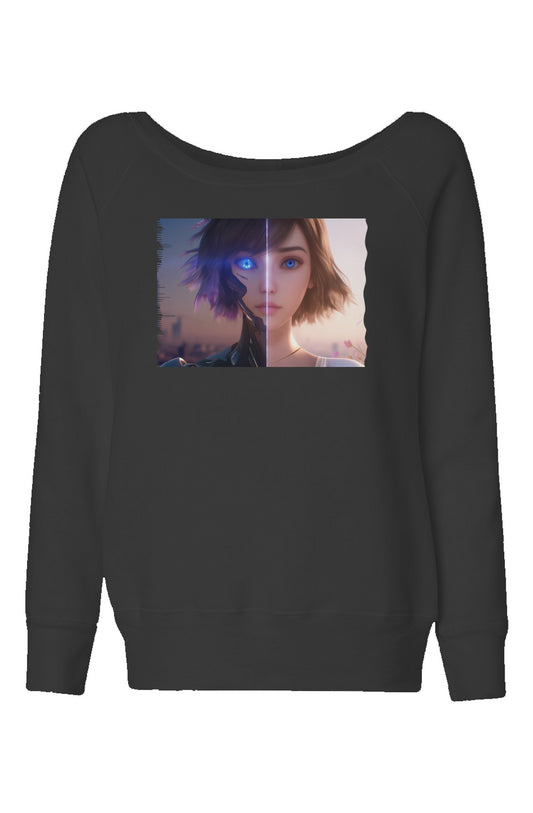 Half Human + Android Relaxed Sweatshirt - VIBRNT AI exclusive