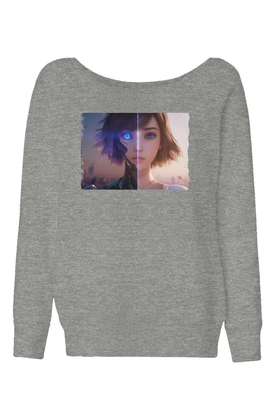 Half Human + Android Relaxed Sweatshirt - VIBRNT AI exclusive
