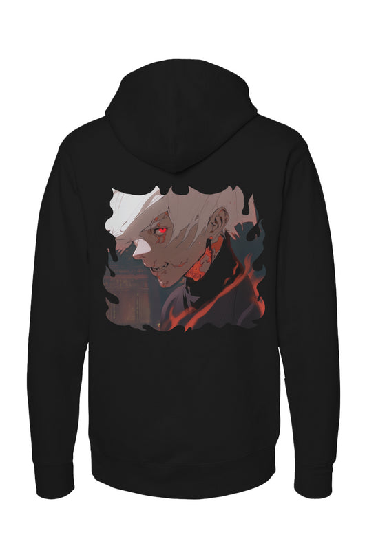 Intense Flames Anime Streetwear Hoodie - Unisex