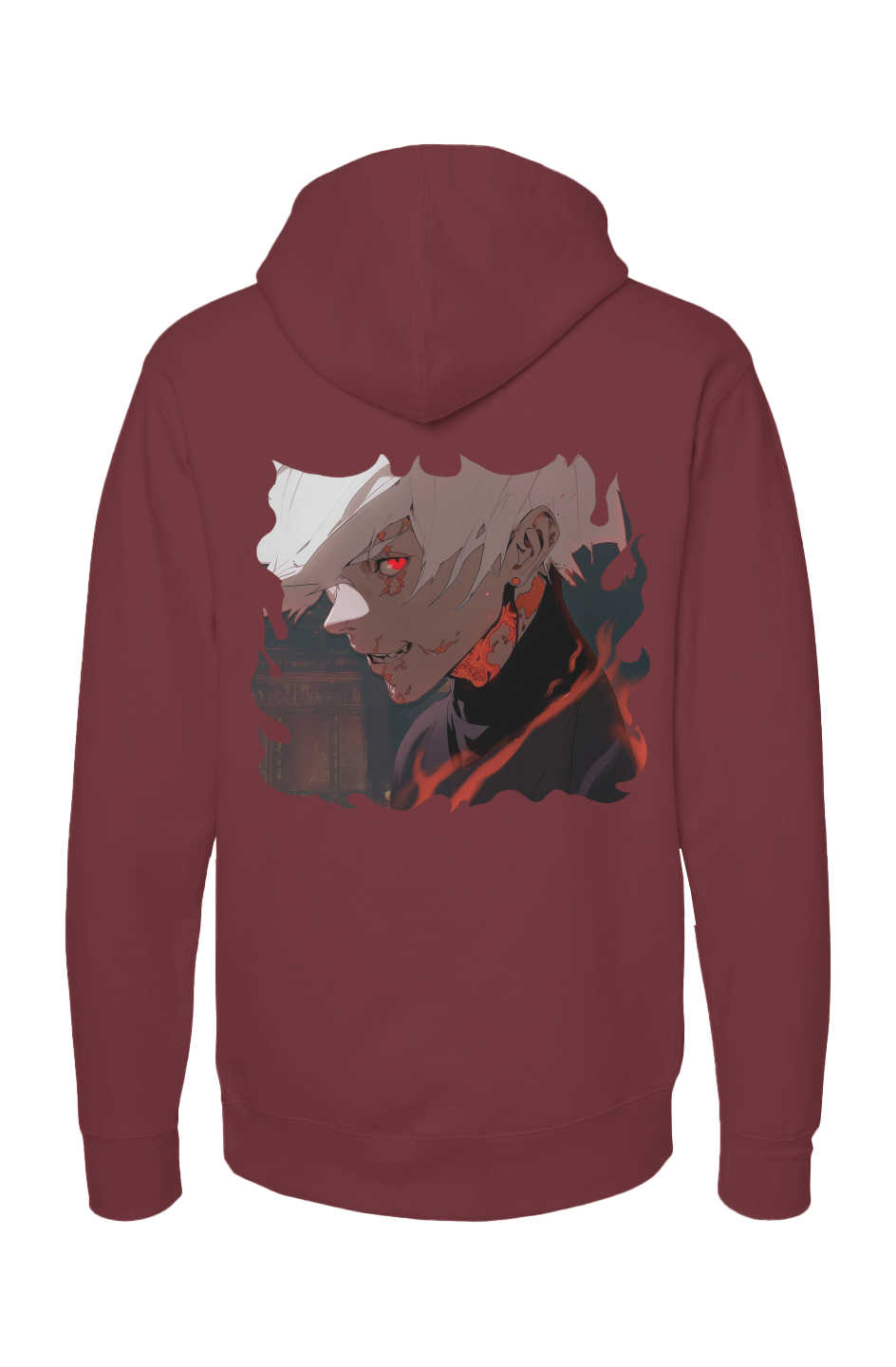 Intense Flames Anime Streetwear Hoodie - Unisex