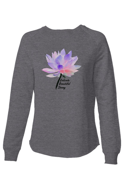 Strong Mantra Watercolor Lotus Sweatshirt