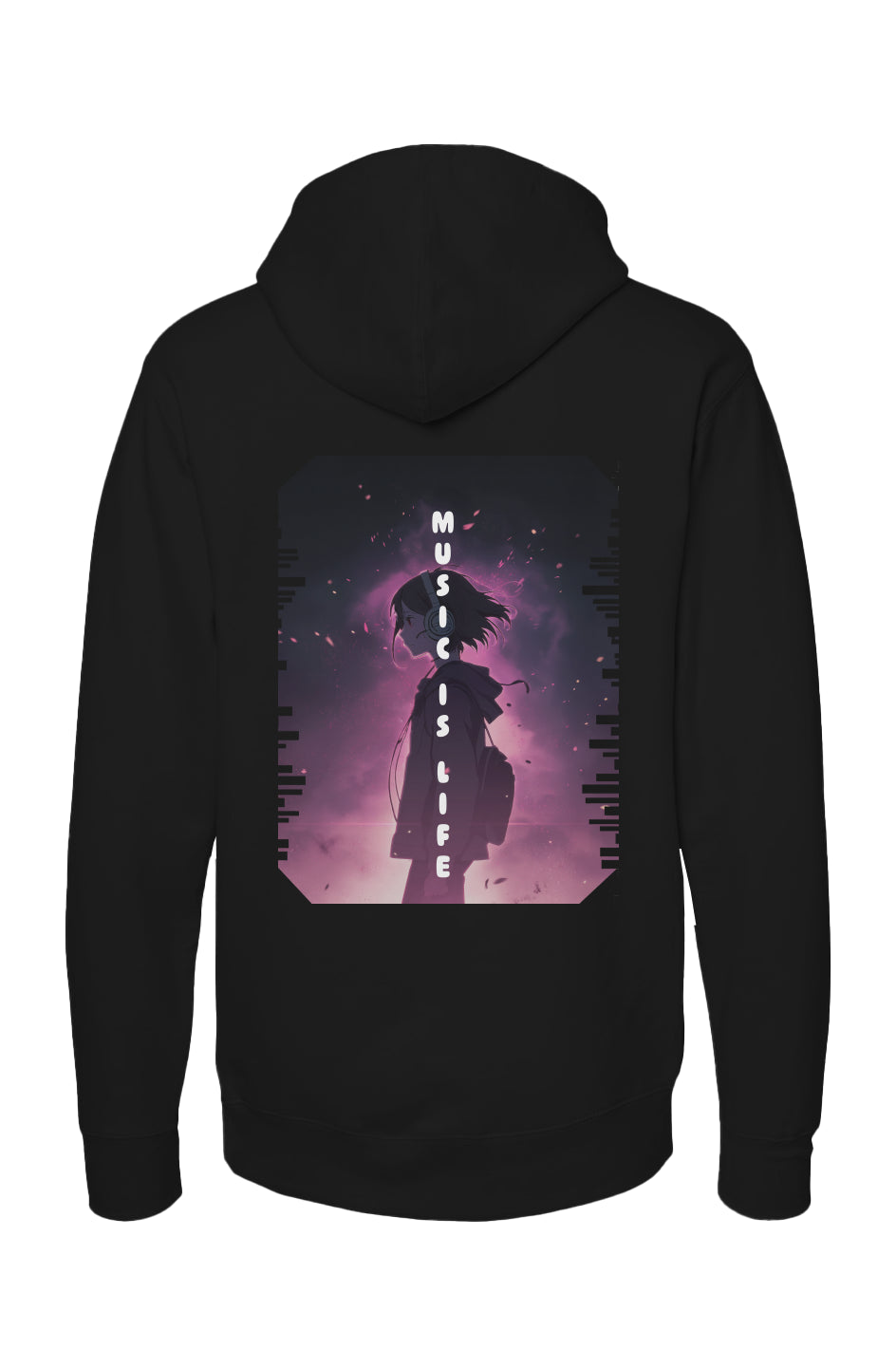 Music is Life Anime Girl Hoodie