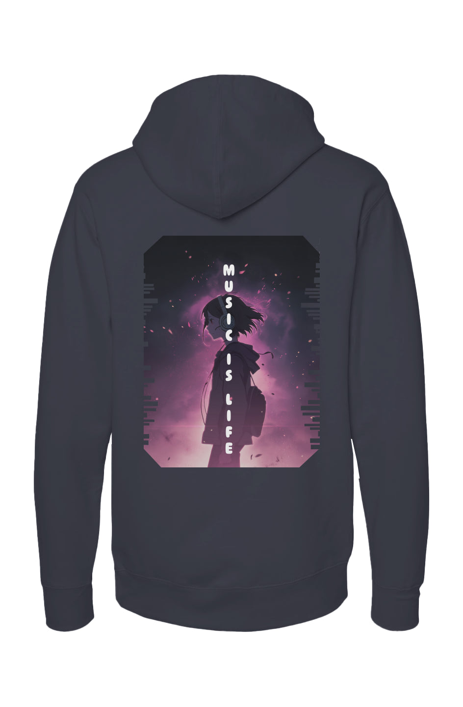 Music is Life Anime Girl Hoodie