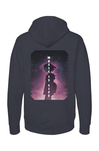 Music is Life Anime Girl Hoodie