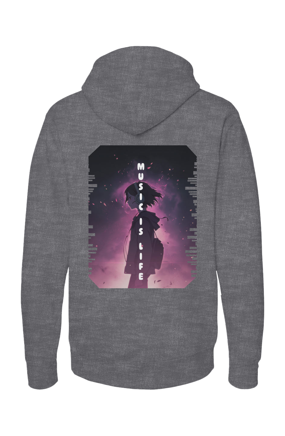 Music is Life Anime Girl Hoodie