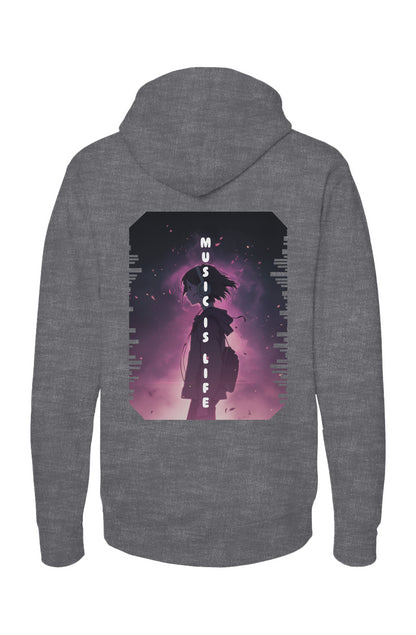 Music is Life Anime Girl Hoodie