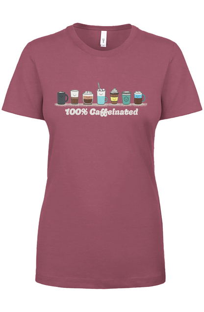 100% Caffeinated tee