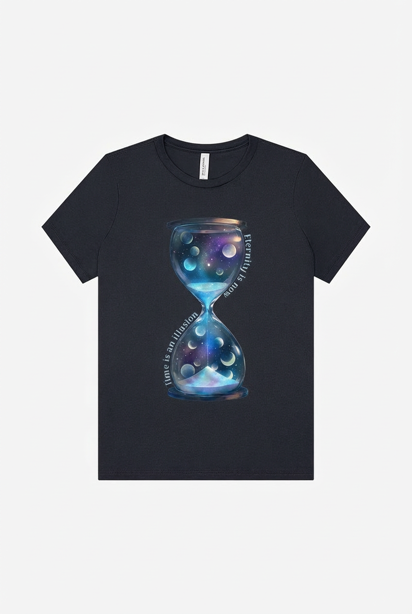 Eternity is now hourglass tee